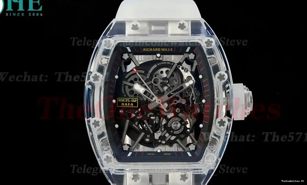 RM035-02 Strap RMAL1 Dial Skeleton on Transparent RMF 0228