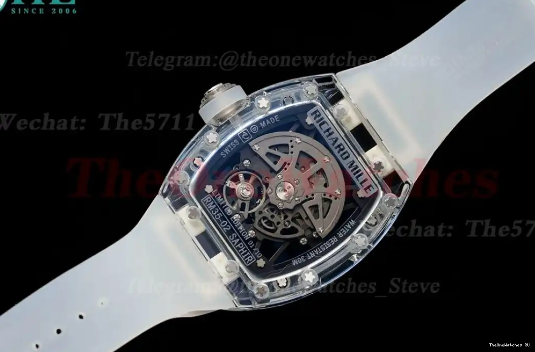 RM035-02 Strap RMAL1 Dial Skeleton on Transparent RMF 0228