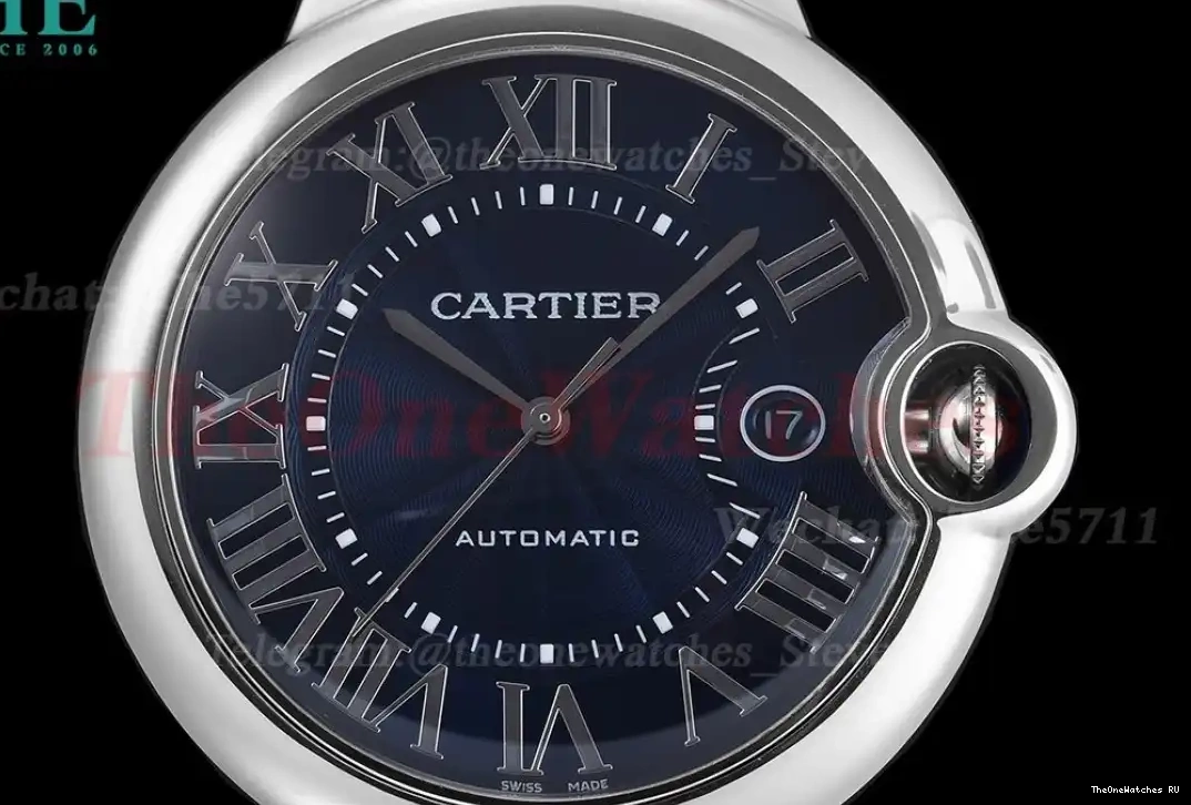 Blue SS De GDF Ballon 42mm Bleu MY8215 Cartier LE Dial 0228