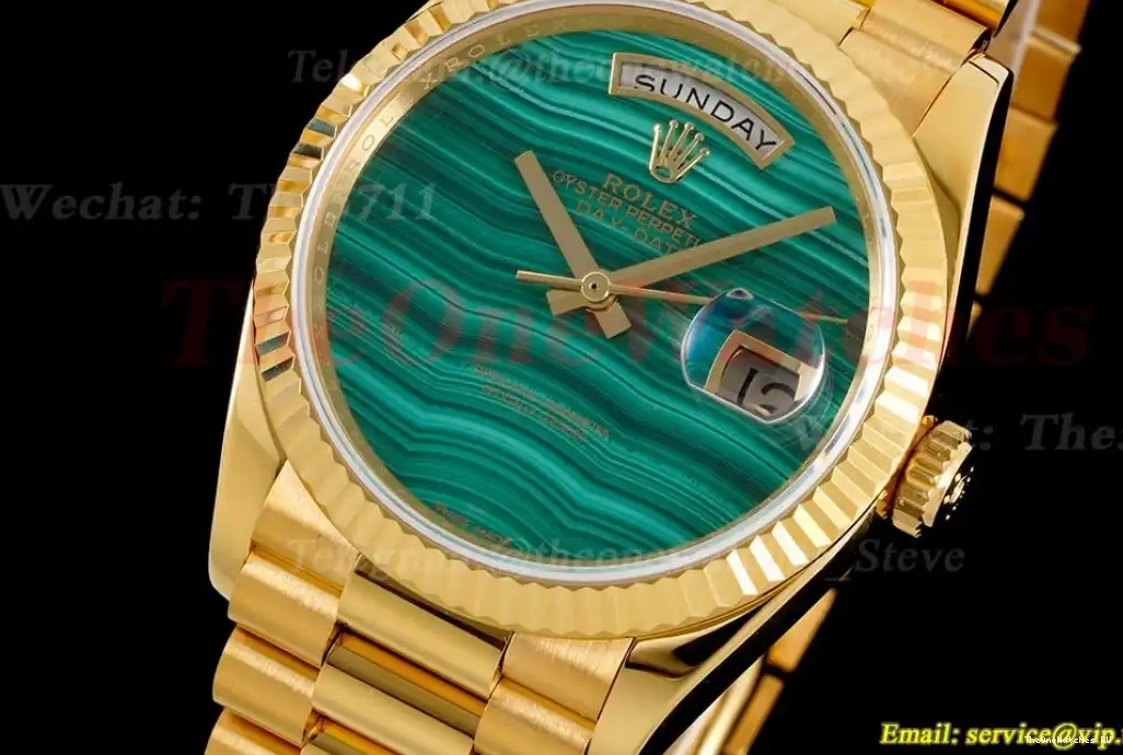 Green Dial YG YG 36mm Pres A2836 RAF DayDate Malachite 0228