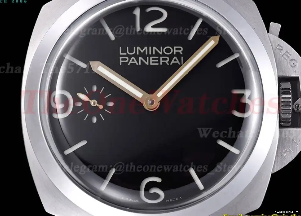 SS HWF A6497 Luminor Brown Dial LE 47mm Pam1080 0228