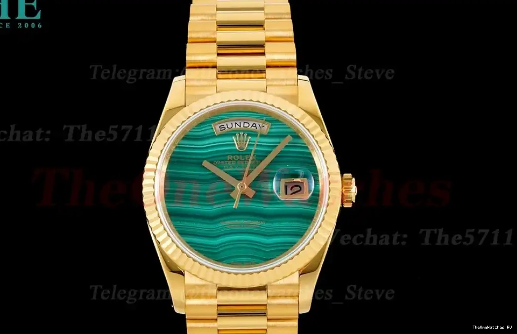 Green Dial YG YG 36mm Pres A2836 RAF DayDate Malachite 0228