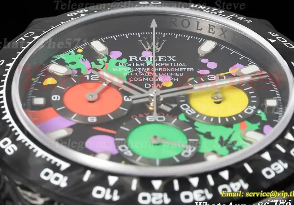 Colorful Carbon NY 40mm SA4130 QF Daytona Dial Graffiti DIW 0304