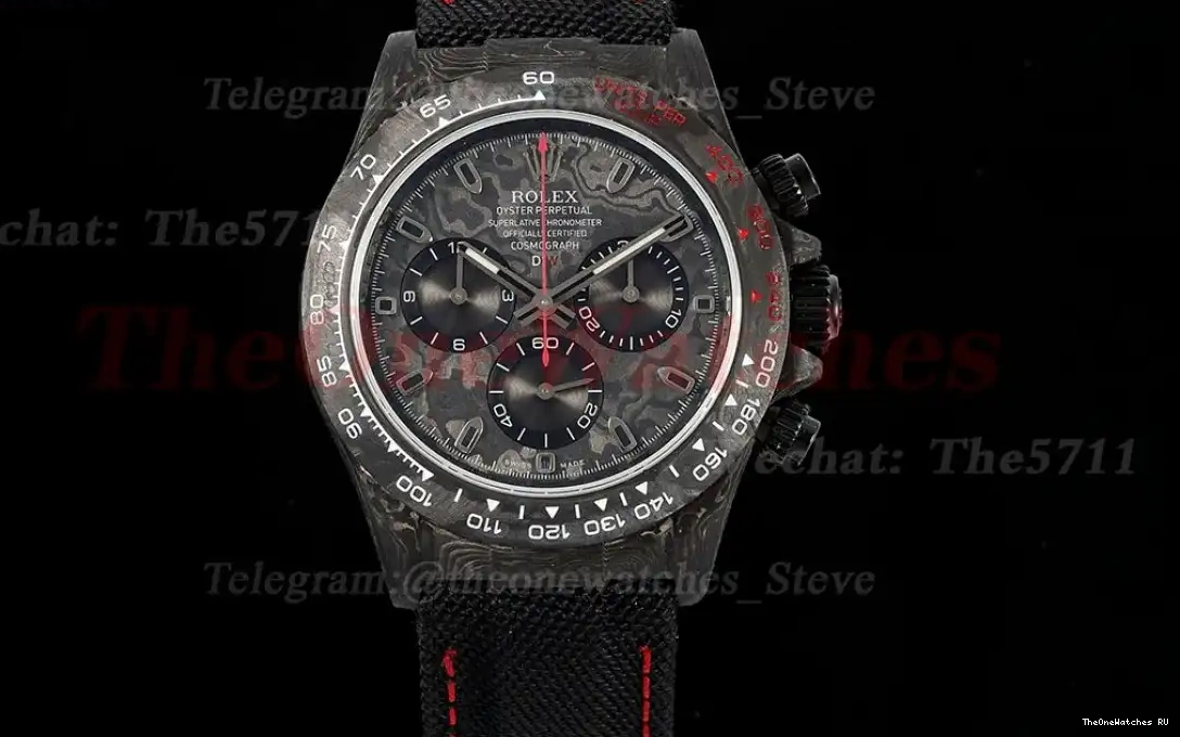 NY R 40mm Daytona Black Diw Dial Carbon DD4130 N6F 0301