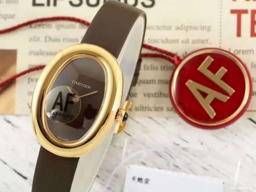 Ladies AF Baignoire 31mm LE Quartz YG Dial Brown 0309