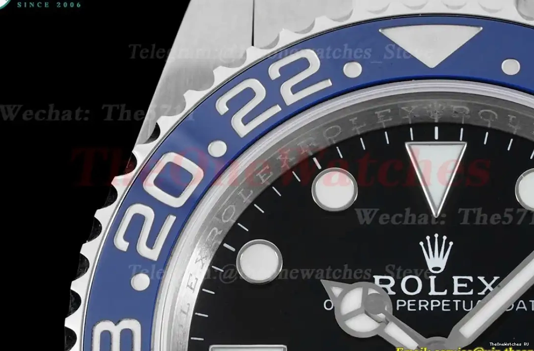 40mm Oys Red SS SS APF 116719BLRO VR3186 Master II GMT Blue 0308