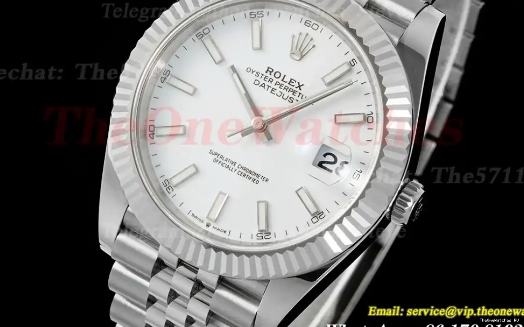 EWEF Stk 126334 SS A3235 SS White Jub 41mm Datejust 0312