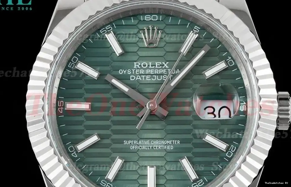 Dial SS Datejust GMF 126334 SS VR3235 41mm Green Textured 0301