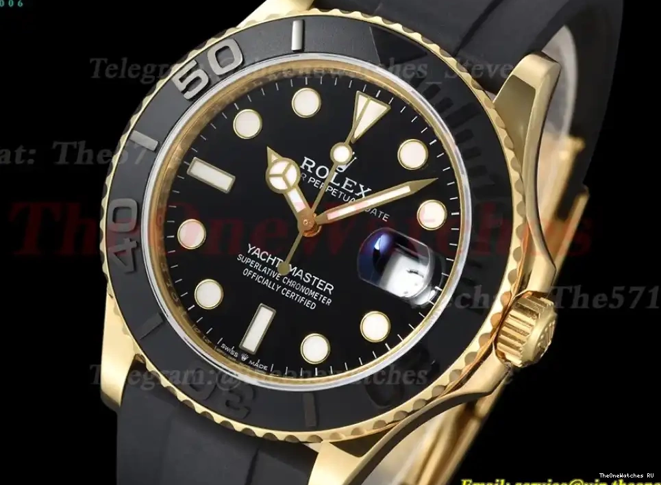 Weight) KF YG 226658 RU Dot Yacht-Master Black 42mm VR3235(Gain 0318