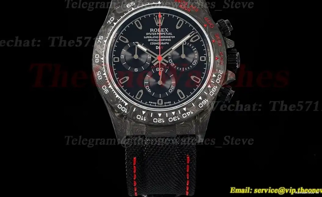 Y Daytona Black Diw Dial NY N6F 40mm Carbon DD4130 0305