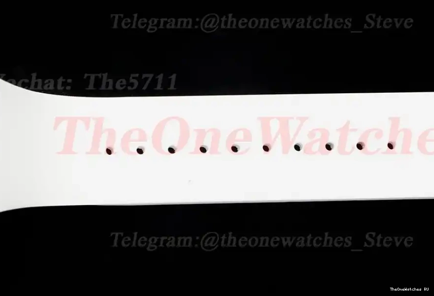 Tourb Rubber RG RM56-02 on RMF Skeleton Dial 44mm Strap White 0318