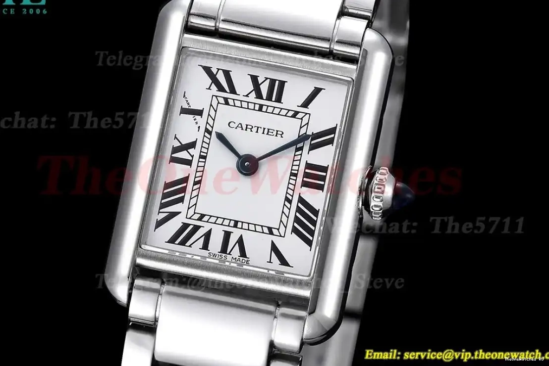 Bracelet Must SS K11F Quartz Dial White Small Tank On 0316