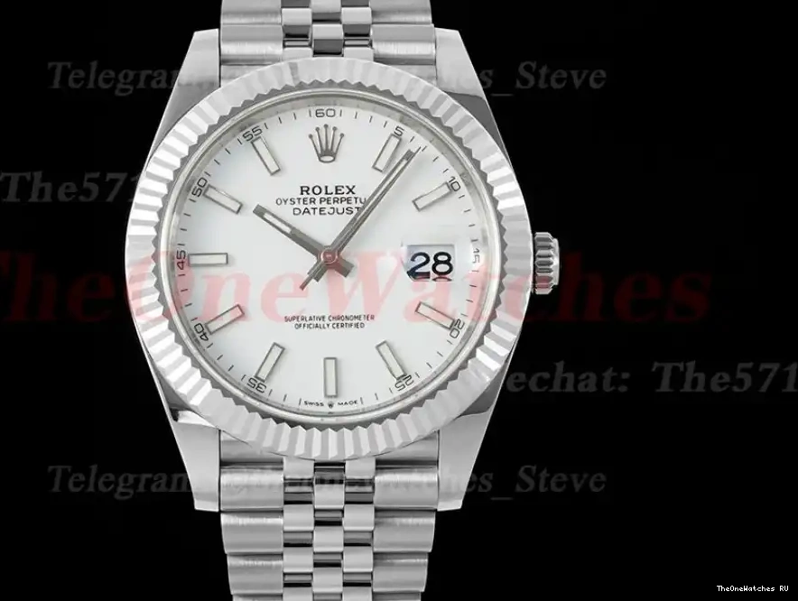 EWEF Stk 126334 SS A3235 SS White Jub 41mm Datejust 0312