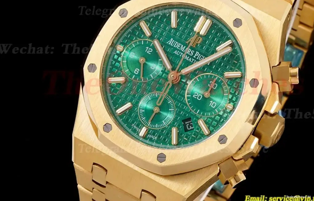 Royal YG Green YG Chrono Oak A7750 IPF Dial 26331 0316