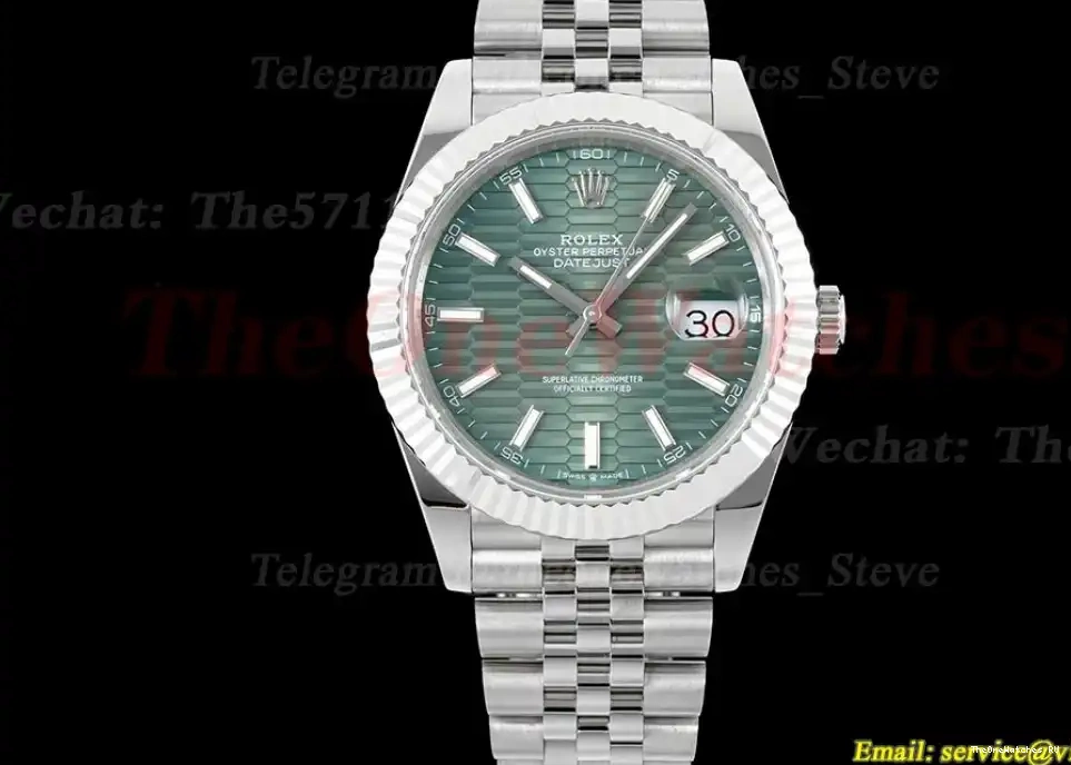 Dial SS Datejust GMF 126334 SS VR3235 41mm Green Textured 0301