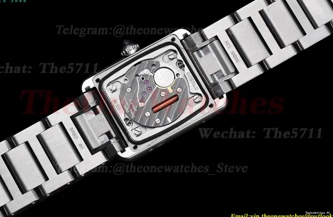 Bracelet Must SS K11F Quartz Dial White Small Tank On 0316