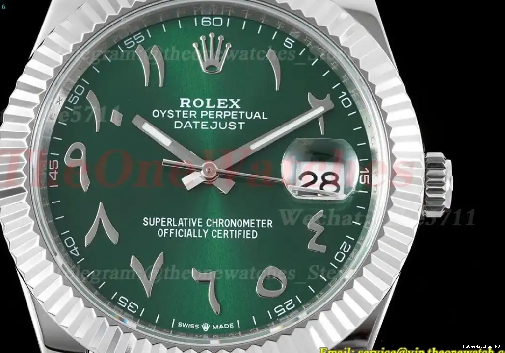 41mm Green  Datejust Jubilee A3235 DIW SS SS 904L Dial 0303