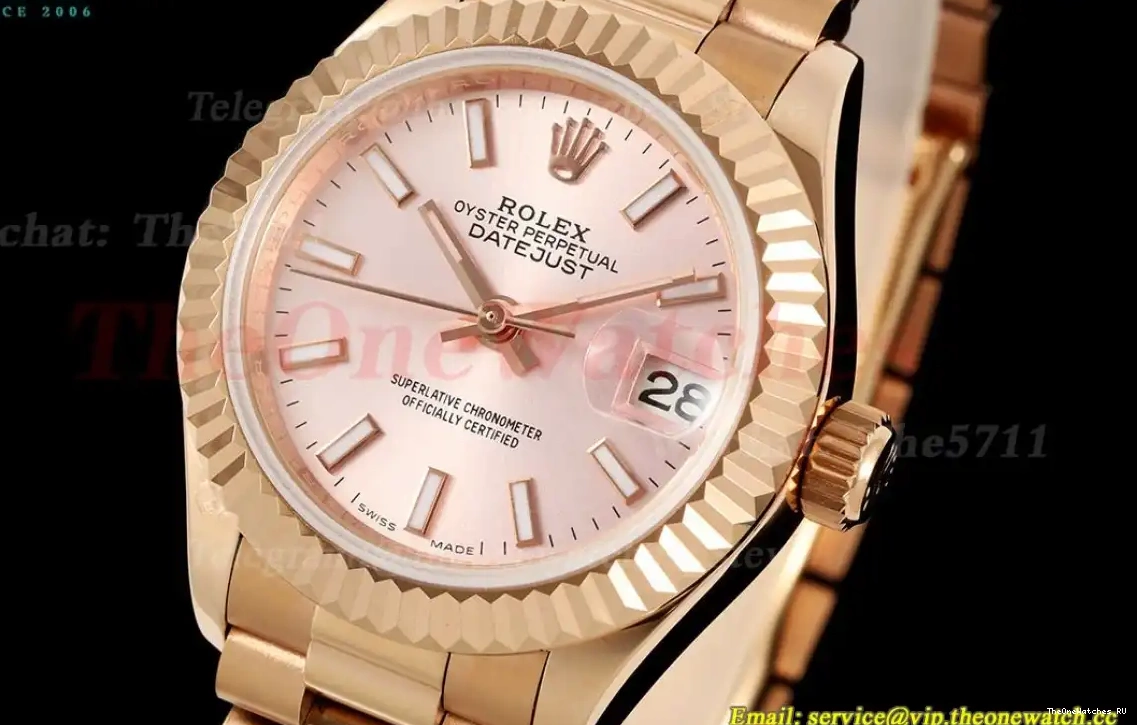 279175 Pres Datejust 28mm YG Pink Stk GMF A2671 YG 0311