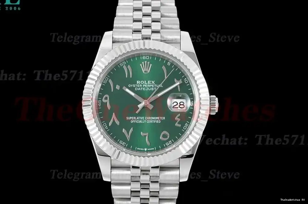 41mm Green  Datejust Jubilee A3235 DIW SS SS 904L Dial 0303