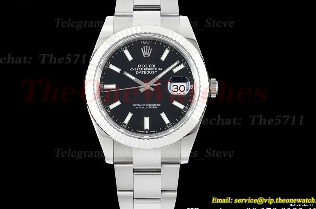 Black WF Oyster SS SS 904L 126334 VR3235 41mm Datejust 0304