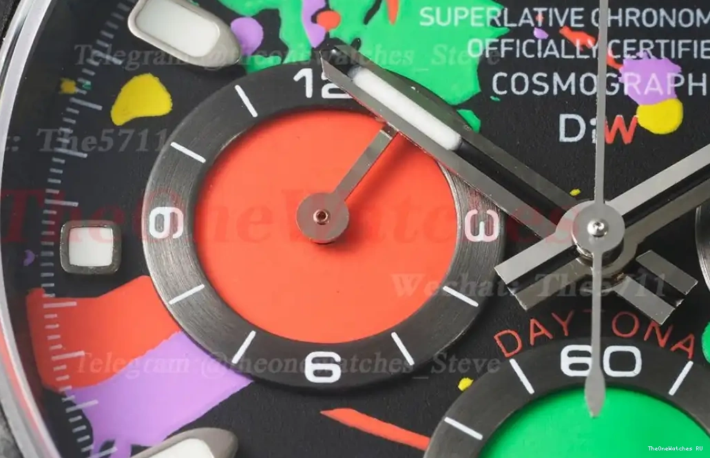 Colorful Carbon NY 40mm SA4130 QF Daytona Dial Graffiti DIW 0304