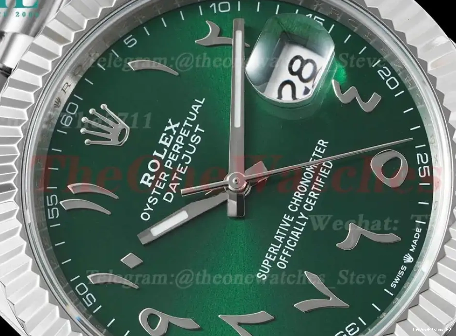 41mm Green  Datejust Jubilee A3235 DIW SS SS 904L Dial 0303