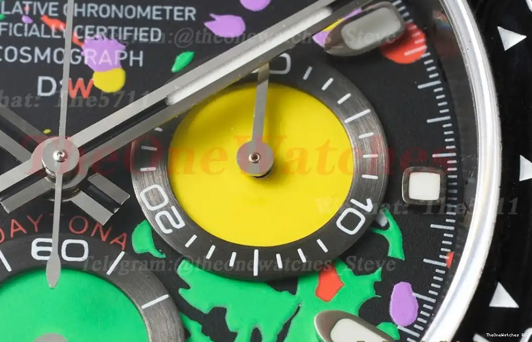 Colorful Carbon NY 40mm SA4130 QF Daytona Dial Graffiti DIW 0304